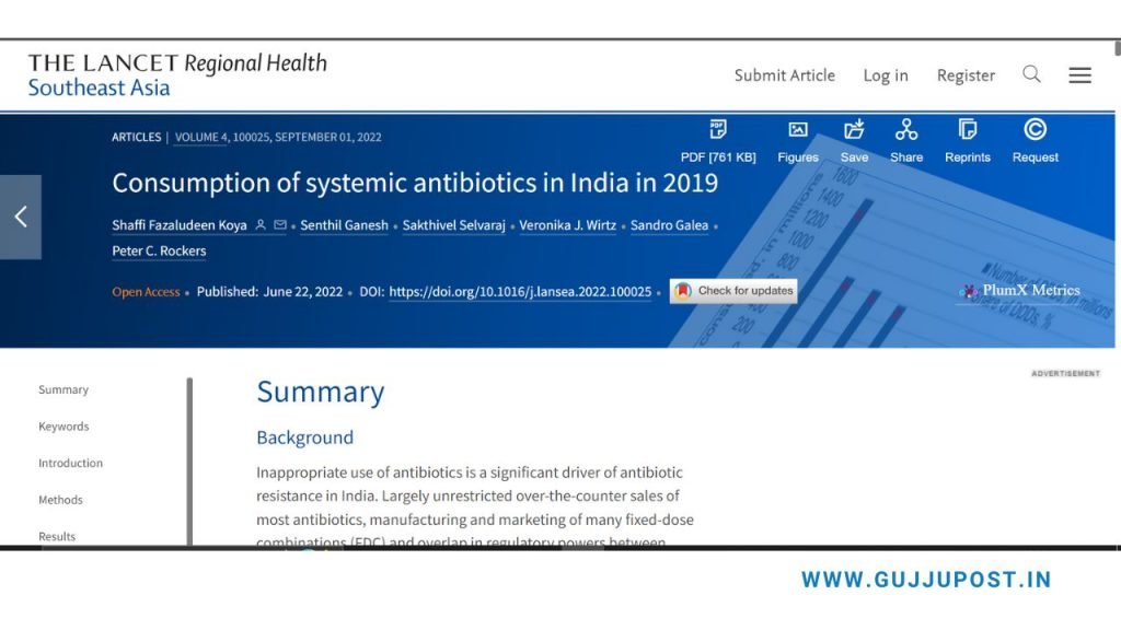 The Lancet article on antibiotic