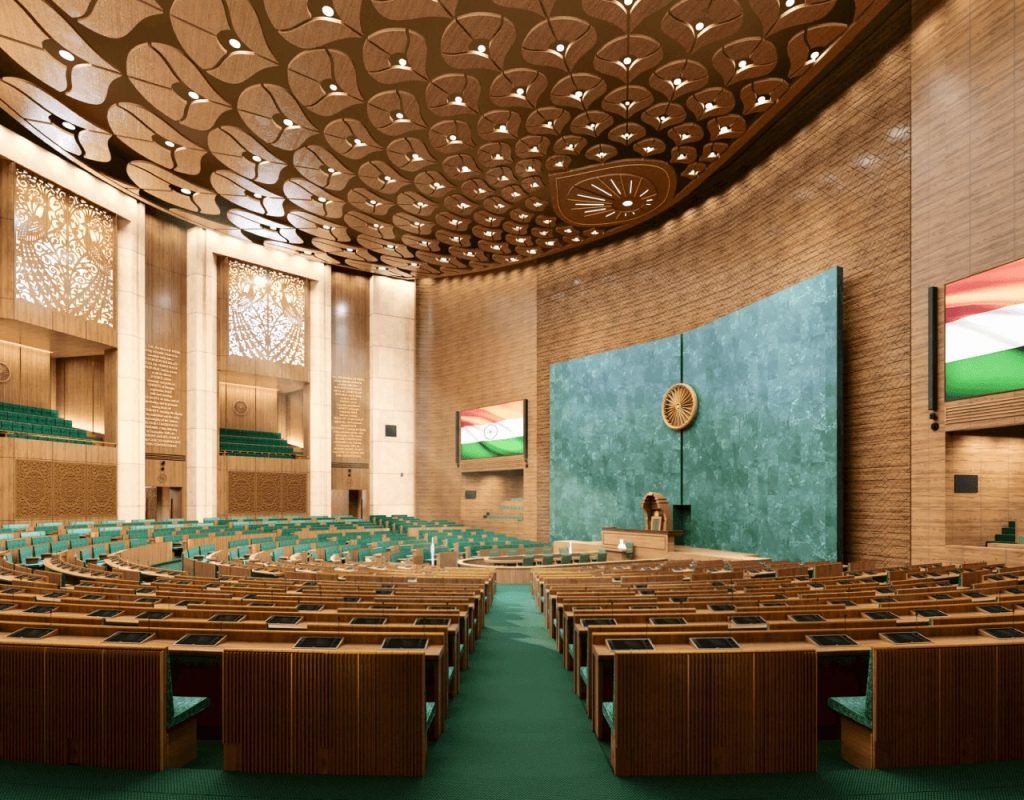 lock sabha hall of new parliament of india